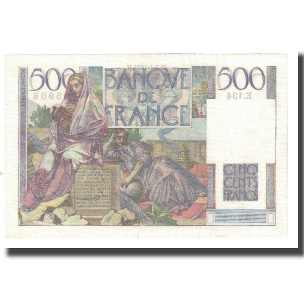 França, 500 Francs, Chateaubriand, 1953, BELIN ROUSSEAU GARGAM, 1953-01-02