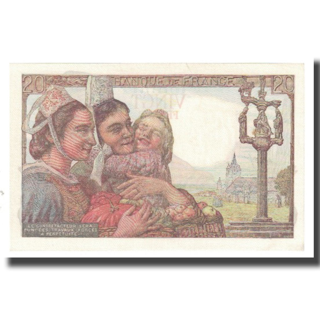 Francia, 20 Francs, Pêcheur, 1950, P. Rousseau and R. Favre-Gilly, 1950-02-09