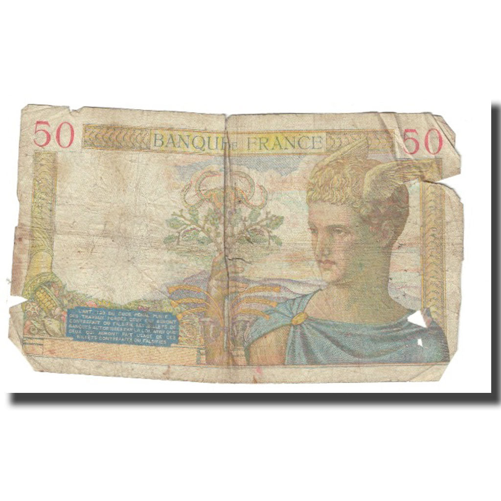 Frankrijk, 50 Francs, Cérès, 1938, P. Rousseau and R. Favre-Gilly, 1938-03-17