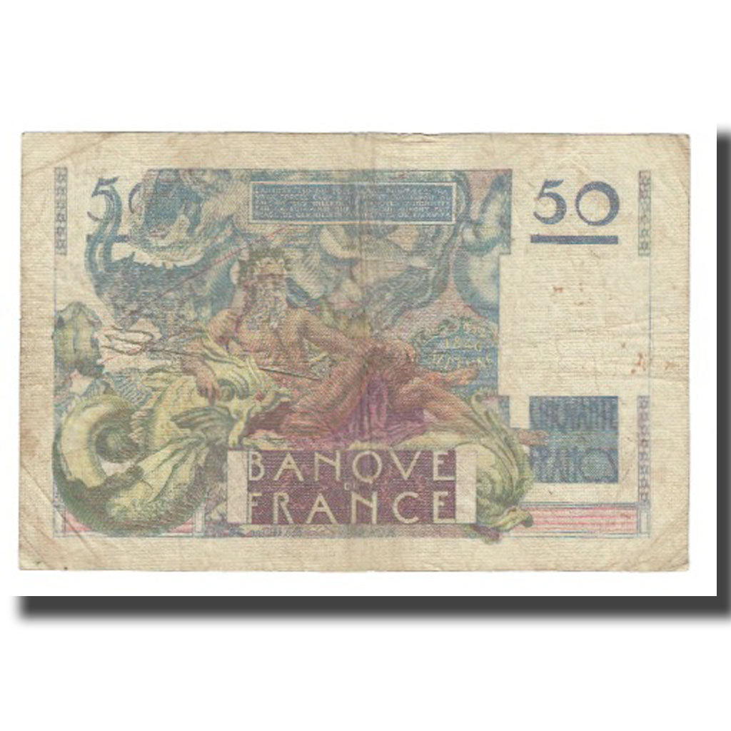 France, 50 Francs, Le Verrier, 1950, P. Rousseau and R. Favre-Gilly, 1950-06-29