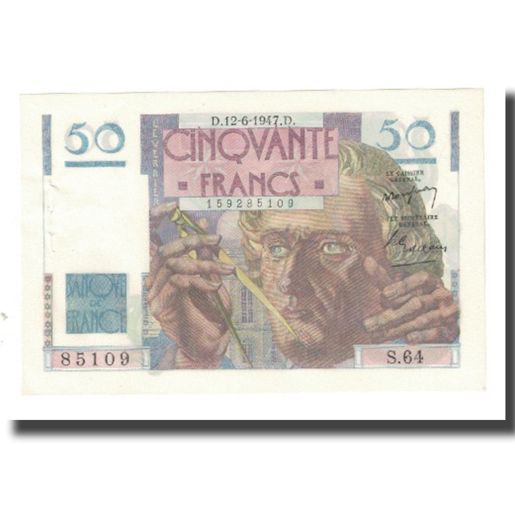 France, 50 Francs, Le Verrier, 1947, P. Rousseau and R. Favre-Gilly, 1947-06-12