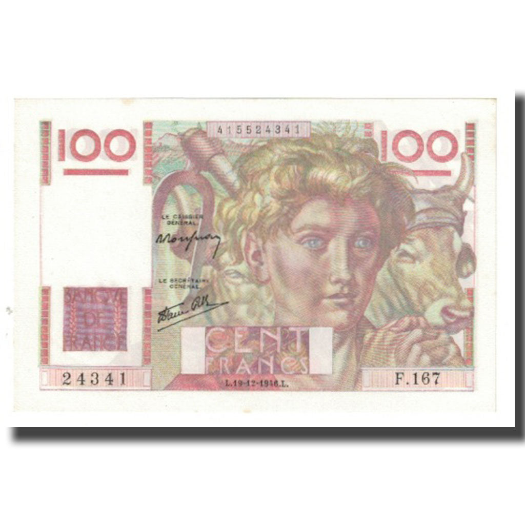 Frankreich, 100 Francs, Jeune Paysan, 1946, D AMBRIERES, GARGAM, 1946-12-19