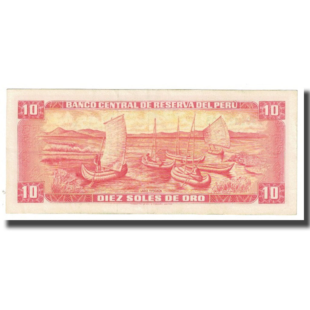 Billete, 10 Soles De Oro, 1974, Perú, 1974-05-16, KM:100c, MBC
