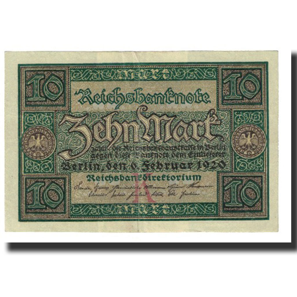 Banknote, Germany, 10 Mark, 1920, 1920-02-06, KM:67a, EF(40-45)