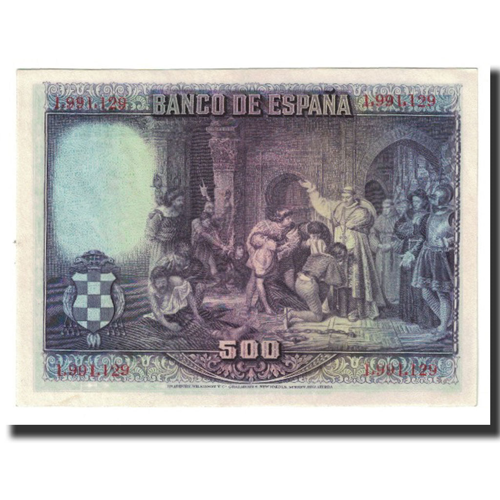 Banconote, Spagna, 500 Pesetas, 1928, 1928-08-15, KM:77a, BB