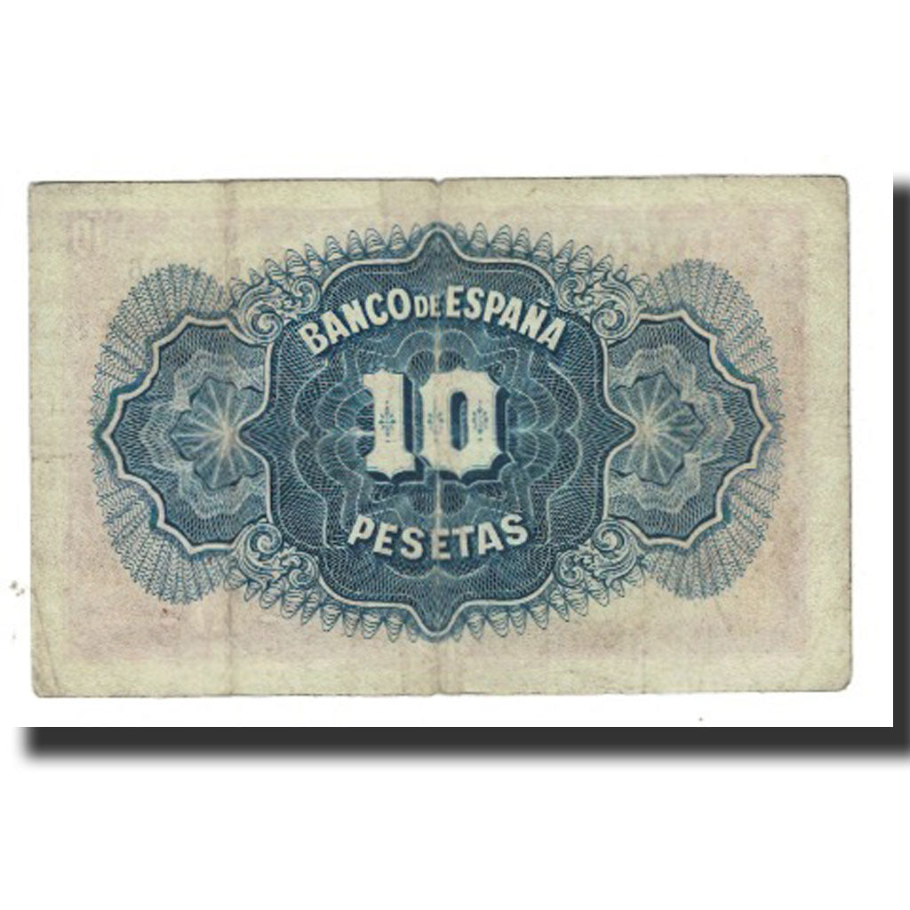 Banconote, Spagna, 10 Pesetas, 1935, KM:86a, MB