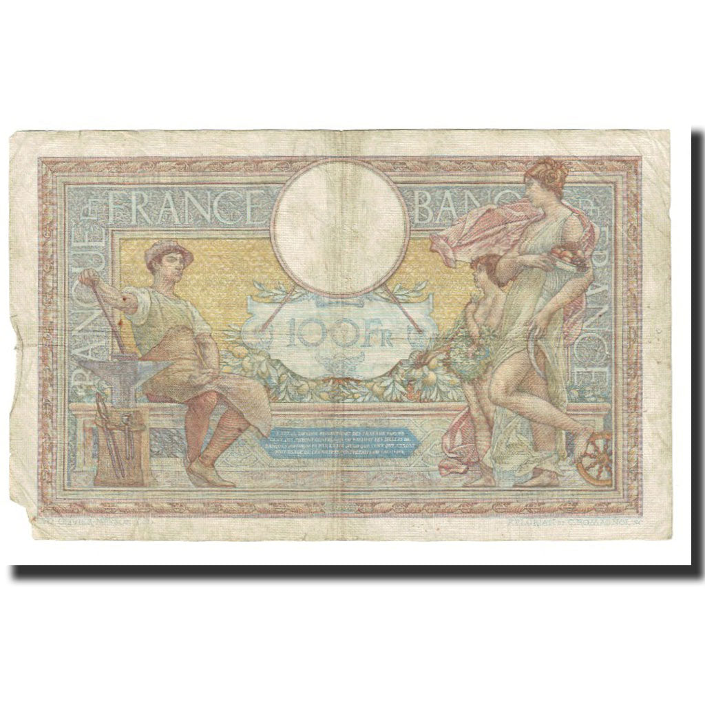 France, 100 Francs, Luc Olivier Merson, 1938, P. Rousseau and R. Favre-Gilly