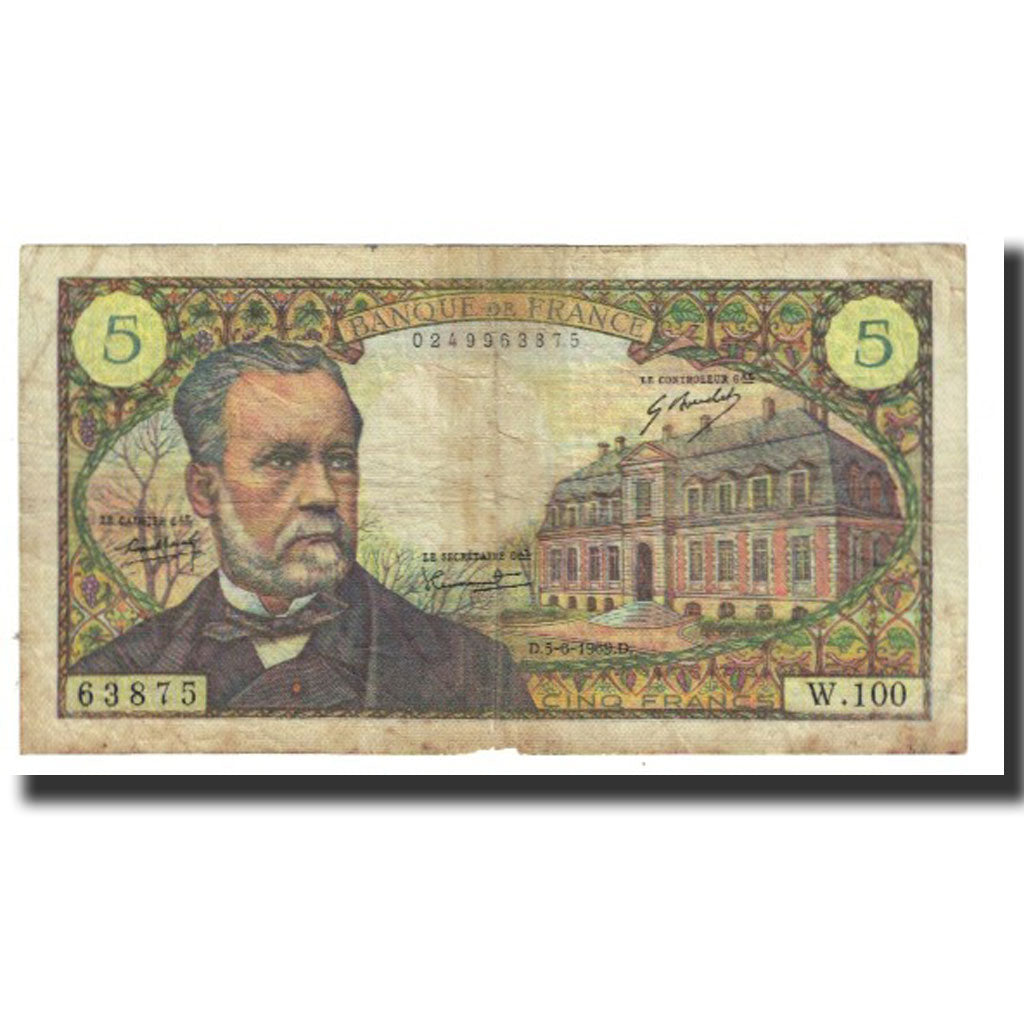 Frankreich, 5 Francs, Pasteur, 1969, R.Tondu-P.Gargam-H.Morant, 1969-06-05, S