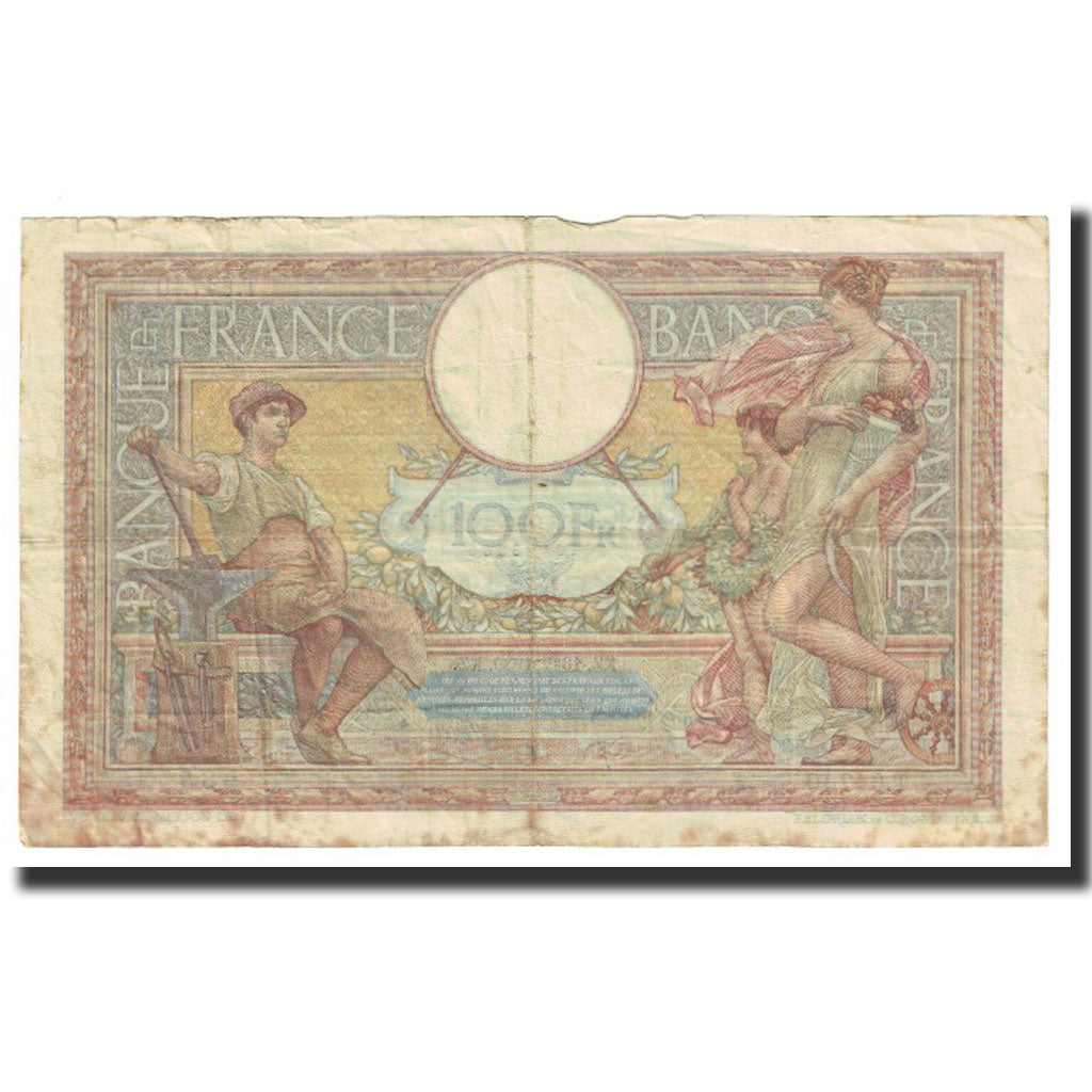 France, 100 Francs, Luc Olivier Merson, 1939, P. Rousseau and R. Favre-Gilly