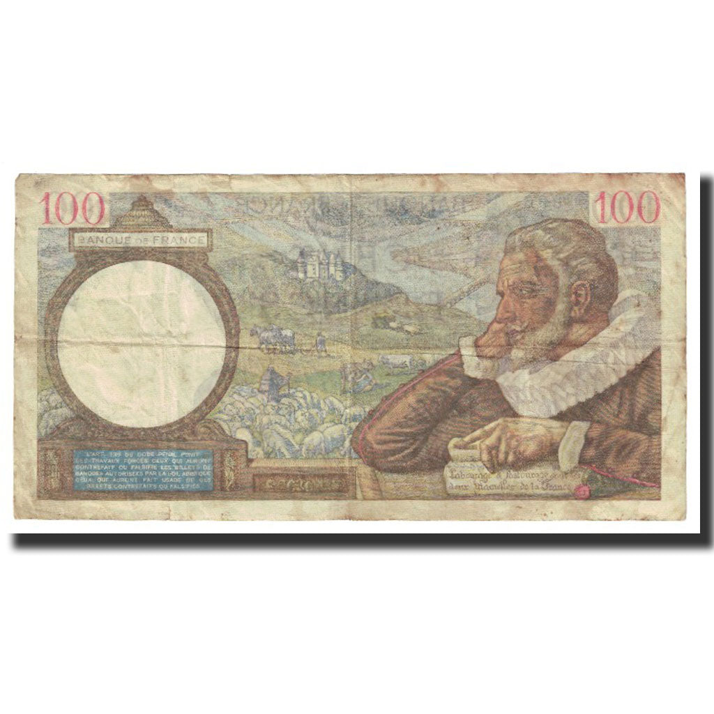 Frankreich, 100 Francs, Sully, 1939, P. Rousseau and R. Favre-Gilly, 1939-10-26