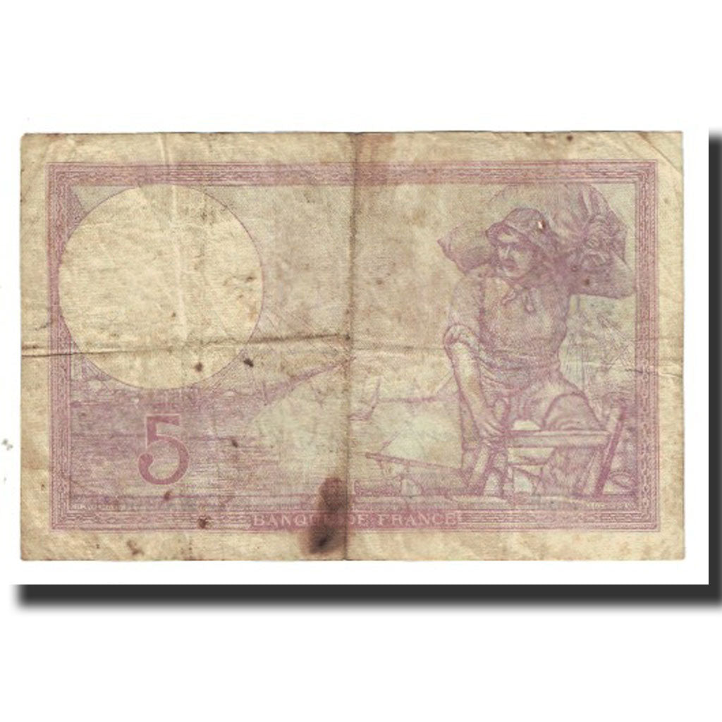 France, 5 Francs, Violet, 1939, P. Rousseau and R. Favre-Gilly, 1939-09-21