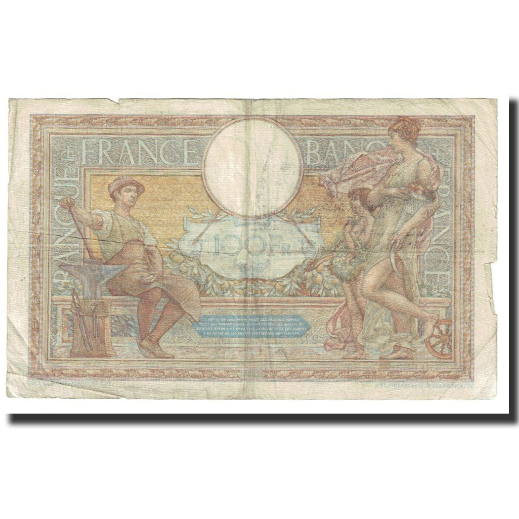 France, 100 Francs, Luc Olivier Merson, 1939, P. Rousseau and R. Favre-Gilly