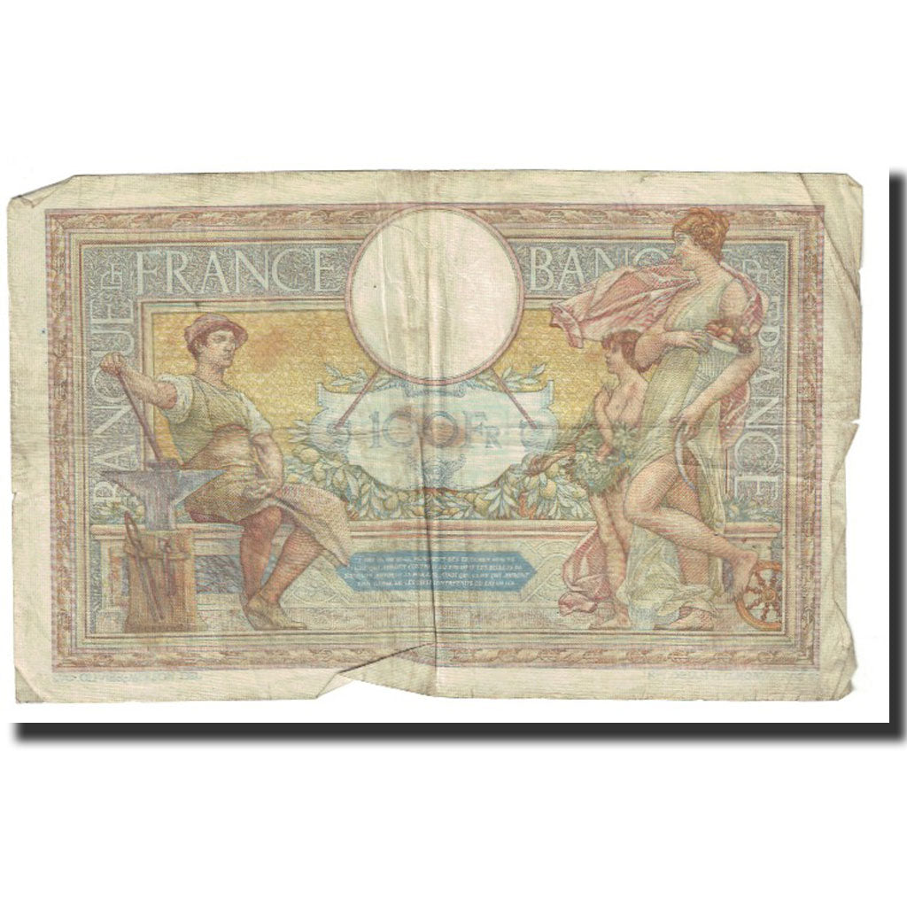 France, 100 Francs, Luc Olivier Merson, 1937, P. Rousseau and R. Favre-Gilly