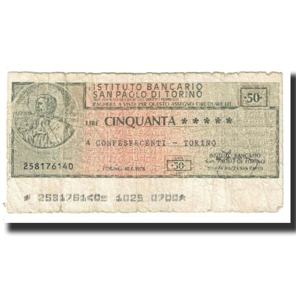 Billet, Italie, 50 Lire, 1976, 1976-08-30, Milano, B+