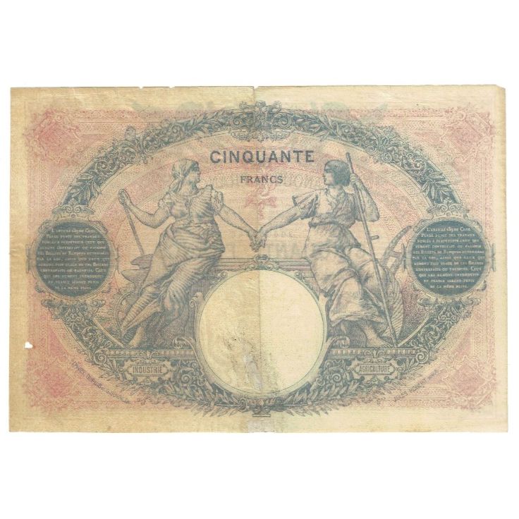 Francia, 50 Francs, Bleu et Rose, 1926, E.Picard-J.Laferrière, 1926-11-12, BC