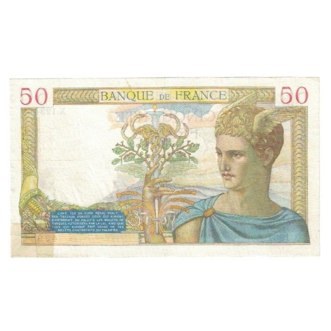 Frankreich, 50 Francs, Cérès, 1935, P. Rousseau and R. Favre-Gilly