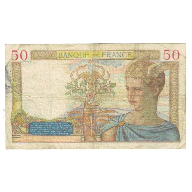 Francia, 50 Francs, Cérès, 1935, P. Rousseau and R. Favre-Gilly, 1935-12-19