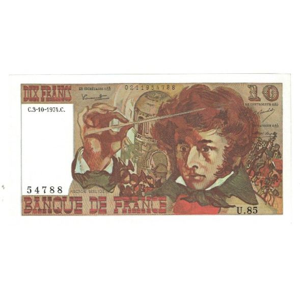 Frankreich, 10 Francs, Berlioz, 1974, P. A.Strohl-G.Bouchet-J.J.Tronche