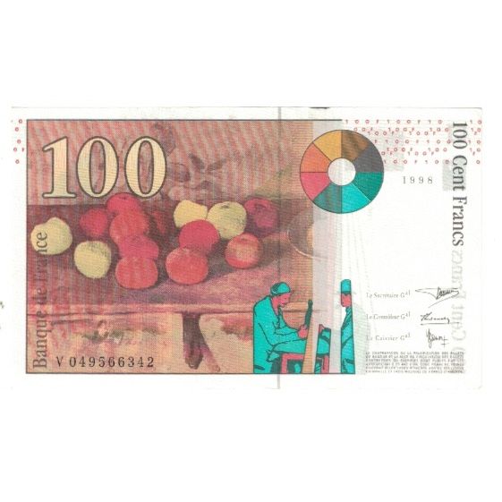 Francja, 100 Francs, Cézanne, 1998, BRUNEEL, BONARDIN, VIGIER, UNC(63)