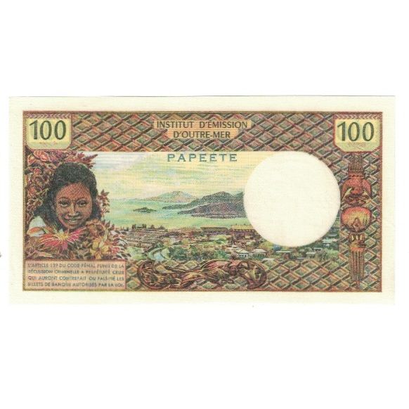 Tahiti, 100 Francs, UNC(63)