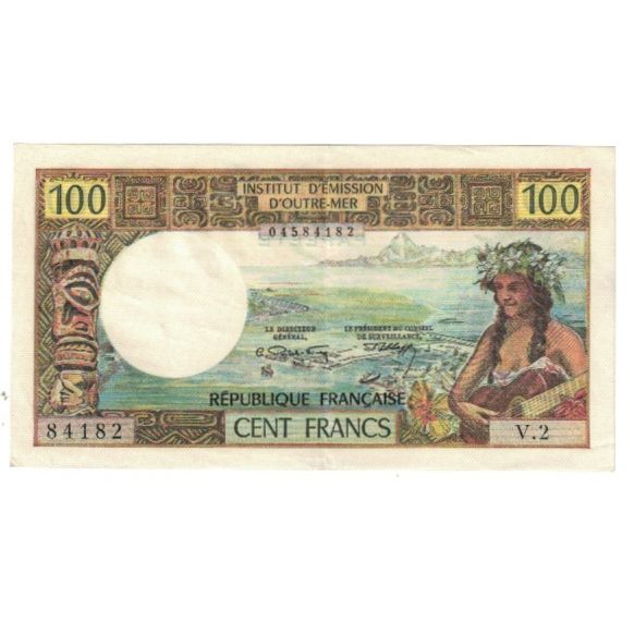 Billete, 100 Francs, Tahití, KM:23, SC
