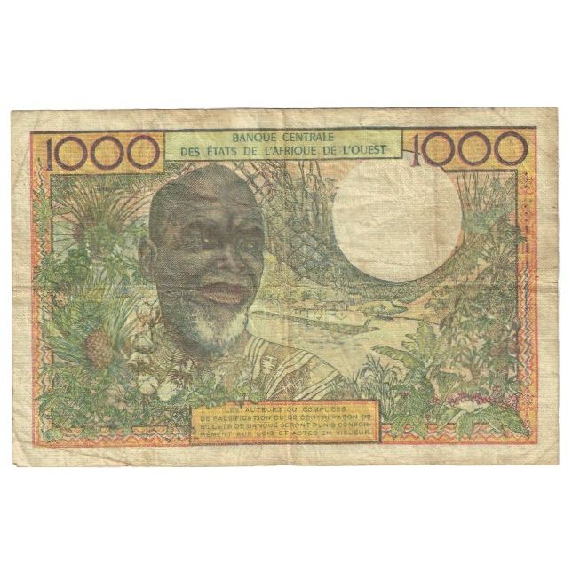 Banknote, West African States, 1000 Francs, KM:103Ai, VF(20-25)