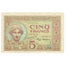 Banknote, Madagascar, 5 Francs, KM:35, EF(40-45)