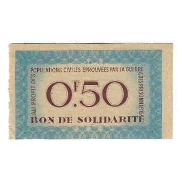 Francia, Bon de Solidarité, 50 Centimes, 1941, FDS