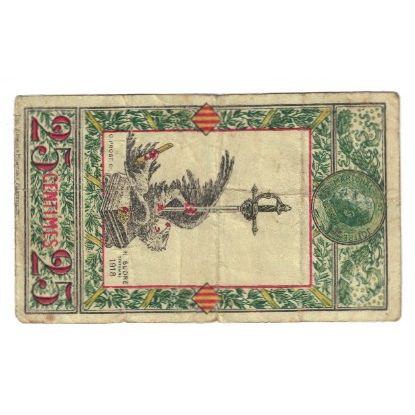 France, Pyrénées Orientales, 25 Centimes, 1921, Syndicats Commerciaux