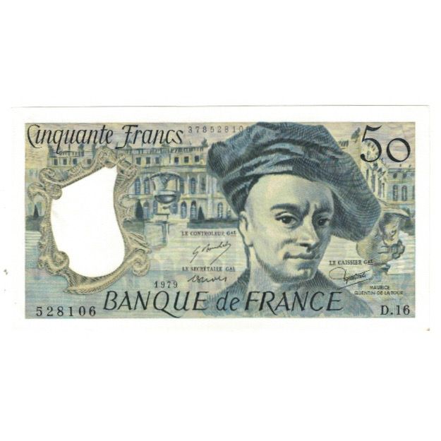 France, 50 Francs, Quentin de La Tour, 1979, STROHL TRONCHE DENTAUD, SPL