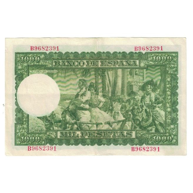 Nota, Espanha, 1000 Pesetas, 1951, 1951-12-31, KM:143a, EF(40-45)