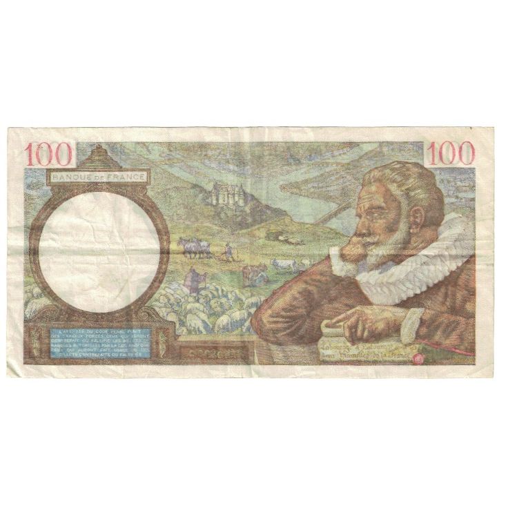 Frankrijk, 100 Francs, Sully, 1941, P. Rousseau and R. Favre-Gilly, 1941-12-18