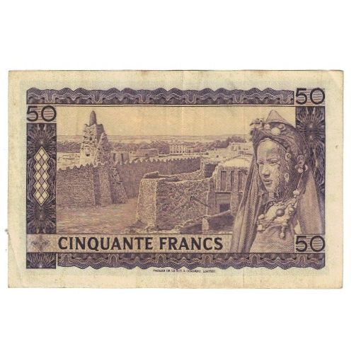 Banknote, Mali, 50 Francs, 1960, 1960-09-22, KM:6a, EF(40-45)