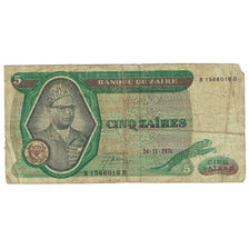Banknote, Zaire, 5 Zaïres, 1976, 1976-11-24, KM:21a, F(12-15)
