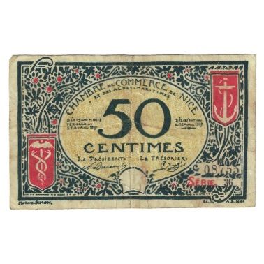 Frankreich, Nice, 50 Centimes, 1918, SS, Pirot:91-4