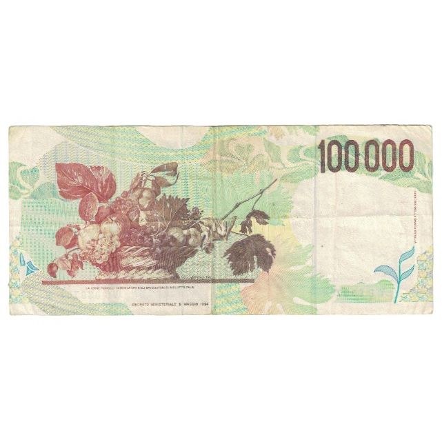 Banknote, Italy, 100,000 Lire, 1994, 1994-05-06, KM:117a, EF(40-45)