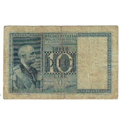 Banconote, Italia, 10 Lire, 1935, 1935-06-18, KM:25a, MB