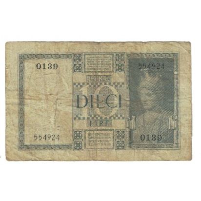 Banconote, Italia, 10 Lire, 1935, 1935-06-18, KM:25a, MB