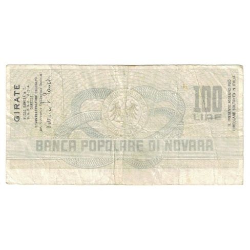Billet, Italie, 100 Lire, 1977, 1977-05-20, Novara, TB