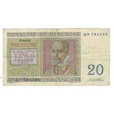 Banknote, Belgium, 20 Francs, 1956, 1956-04-03, KM:132a, VF(20-25)
