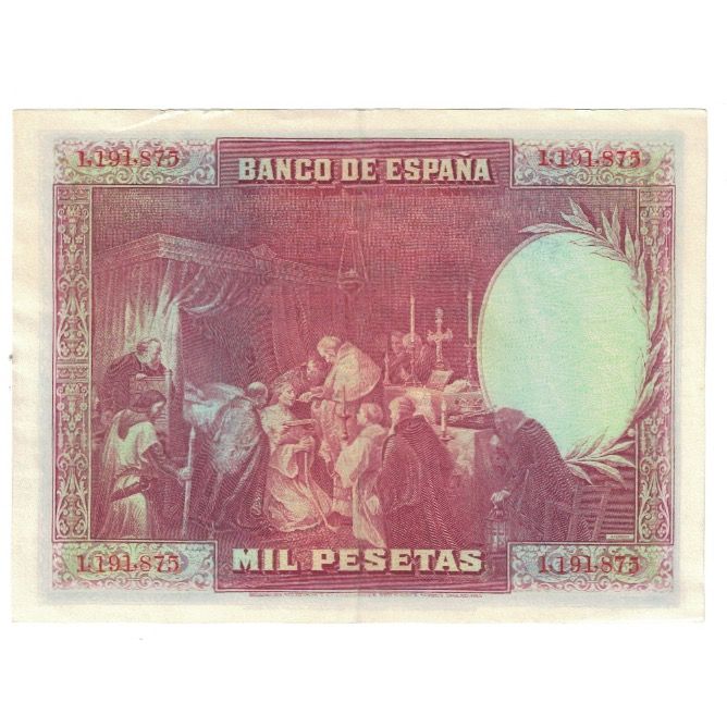 Nota, Espanha, 1000 Pesetas, 1928, 1928-08-15, KM:78a, AU(55-58)