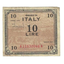 Banknote, Italy, 10 Lire, 1943, Undated (1943), KM:M19b, VF(20-25)