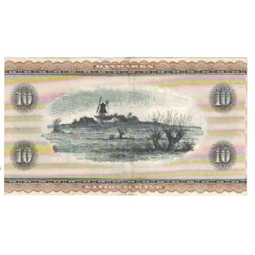 Billete, 10 Kroner, Dinamarca, KM:44p, EBC