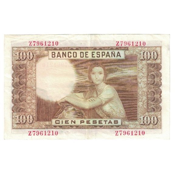 Banknot, Hiszpania, 100 Pesetas, 1953, 1953-04-07, KM:145a, EF(40-45)