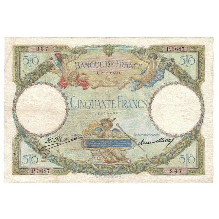 Francia, 50 Francs, Luc Olivier Merson, 1929, boyer strohl, 1929-02-21, MBC