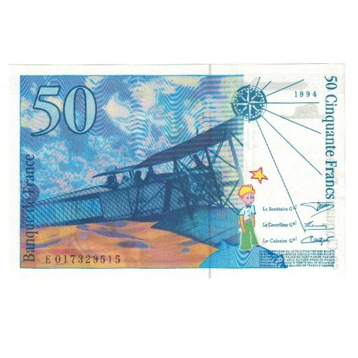 France, 50 Francs, St Exupéry, 1994, D.Bruneel-J.Bonnardin-Y.Barroux