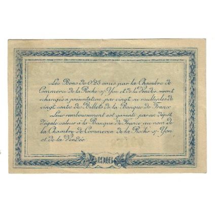 Frankreich, La Roche-sur-Yon, 25 Centimes, 1916, VZ, Pirot:65-26