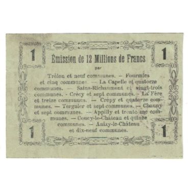 Frankrijk, Laon, 1 Franc, 1916, SUP, Pirot:02-1309