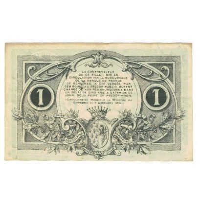 Francia, Bergerac, 1 Franc, 1917, SPL-, Pirot:24-27