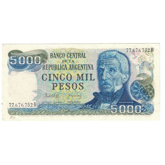 Billete, 5000 Pesos, 1977, Argentina, KM:305a, EBC